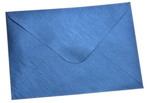 Obálka C6 11,2x15,8 cm metalická s ražbou, tmavě modrá