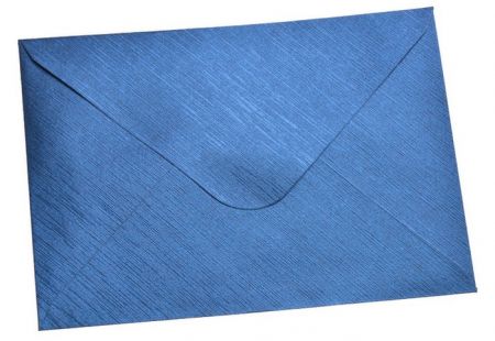 Obálka C6 11,2x15,8 cm metalická s ražbou, tmavě modrá