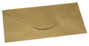 Obálka DL 11,2x21,9 cm metaická s ražbou, zlatá