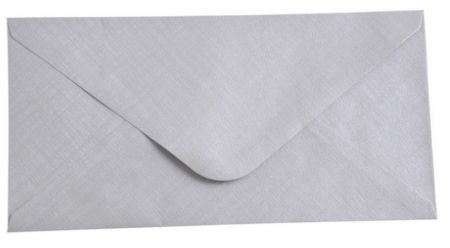 Obálka C6 11,2x15,8 cm metalická s ražbou stříbrná