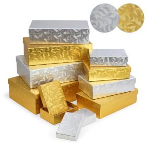 ARGUS Sada 10 ks dárkových krabic, mix stříbrný-zlatý papír 25005206