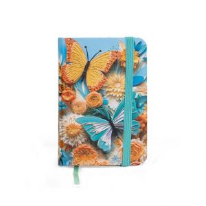 ARGUS Zápisník s barevnou ořízkou 7,5x10,5 cm, motýli 2 14040002