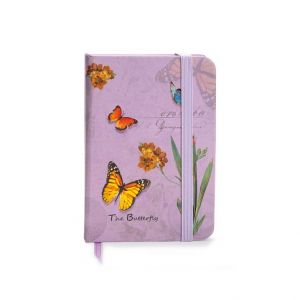 ARGUS Zápisník s barevnou ořízkou 7,5x10,5 cm, motýli 5 14040005