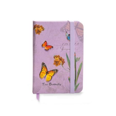 ARGUS Zápisník s barevnou ořízkou 7,5x10,5 cm, motýli 5 14040005