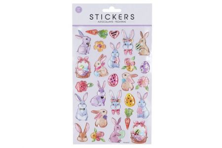 Nálepky 25x14,5cm Velikonoční zajíčci