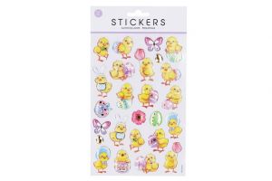 Nálepky 25x15,5 Velikonoční kuřátka