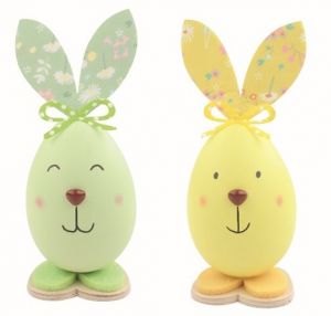 Velikoční veselé vejce Zajíc 5 x 11,5 x 5 cm na postavení