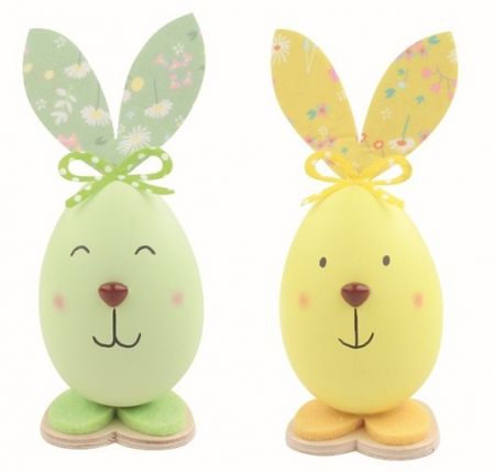 Velikoční veselé vejce Zajíc 5 x 11,5 x 5 cm na postavení