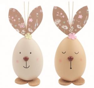 Velikoční veselé vejce Zajíc 5 x 11,5 x 5 cm na zavěšení