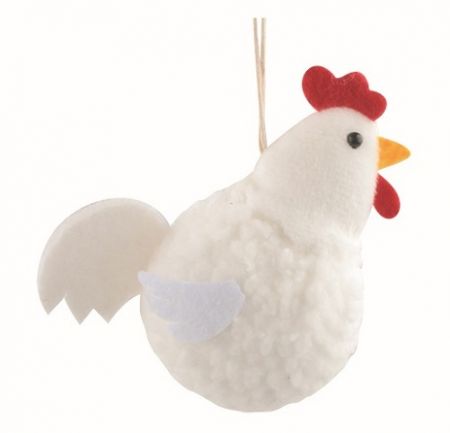 Kohout bílý 8,5 x 9 x 4,5 cm na zavěšení