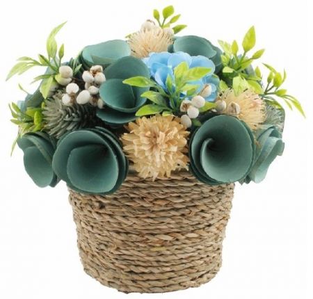 Dekorace v košíku 20 x 19 x 20 cm na postavení