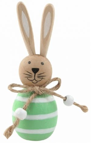 Zajíc dřevěný 3,5 x 10 x 3,5 cm na postavení