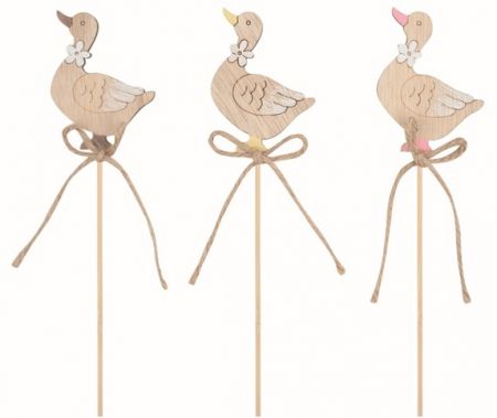 Husa dřevěná 4,5 x 5,5 x 0,5 cm + špejle