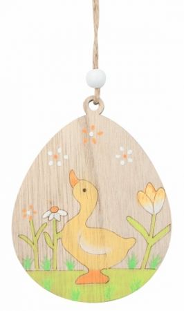 Vajíčko s husou dřevěné 7,5 x 9 x 0,5 cm, na zavěšení