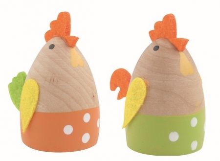 Slepice dřevěná 3,5 x 5,5 x 5 cm na postavení