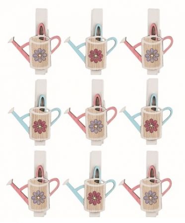 Konev dřevěná 3,5 x 3 x 0,3 cm na kolíčku, 9 ks v sáčku