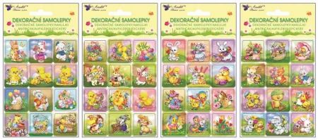 Samolepky Velikonoční motivy 9,5 x 13 cm