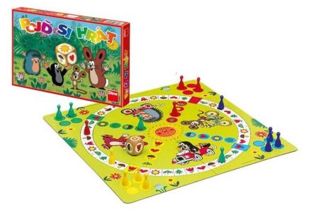 Pojď si hrát Krtek dětská společenská hra 33x23x3,5cm v krabici