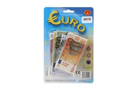 Eura peníze do hry na kartě 15x16cm