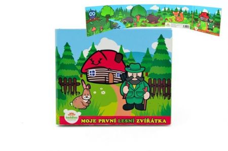 Knížka leporelo Moje první zvířátka lesní 13,5x11x1,5cm od 24m+ MPZ