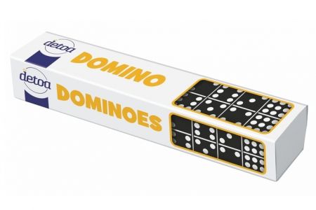 Domino společenská hra dřevo 55ks v krabičce 23,5x3,5x5cm
