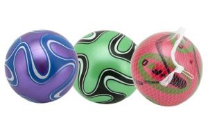 Míč barevný nafouklý plast 15 cm asst 3 barvy v síťce