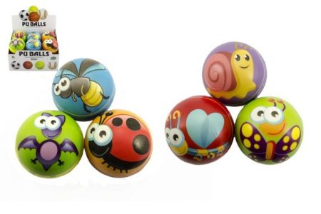 Míček pěnový zvířátko 10cm asst mix barev