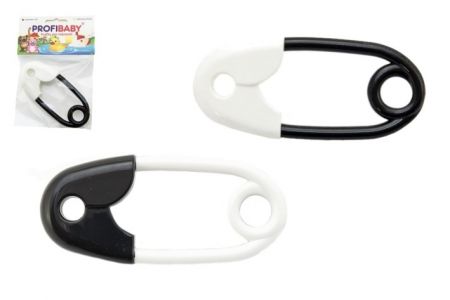 Chrastítko špendlík černobílý plast 12cm v sáčku 0m+