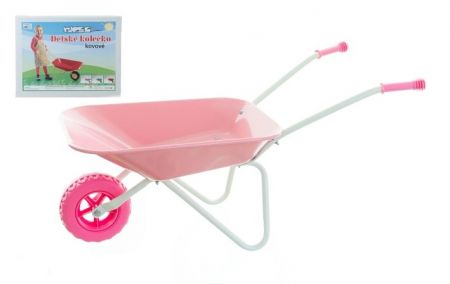 Plechové kolečko Yupee velké růžové 78x40x32cm v krabici