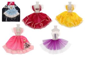 Šaty/Oblečky krátké na panenky asst v sáčku 22x30cm