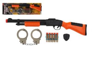 Sada pistole+pouta+náboje na přísavky plast 50cm na kartě