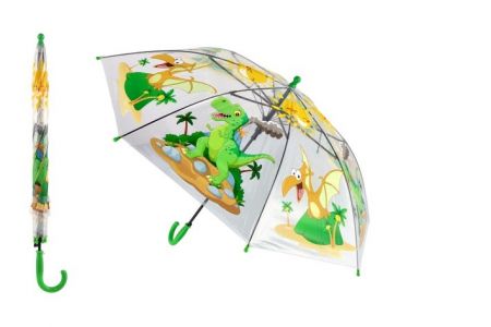 Deštník Dinosaurus plast/kov vystřelovací 64cm v sáčku