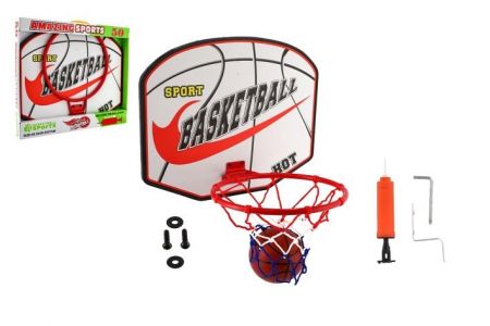 Basketbalový koš + míč s pumpičkou v krabici 49x42x4cm