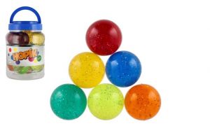 Míček/hopík se třpytkami 6cm 6 barev