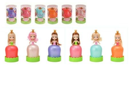 Panenka princezna květinová víla plast pevné tělo mix druhů v plastovém tubusu