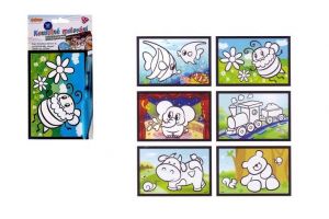 Kouzelné malování vodou asst 6 druhů na kartě 11x21cm 36ks v boxu