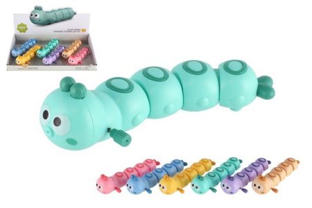 Červík/housenka vrtící plast 15cm na klíček 6 barev