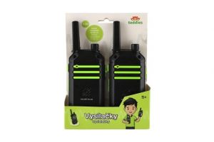 Vysílačky 2ks walkie-talkie 2,4 GHz dosah 80 metrů plast na baterie v krabičce 15x20x4cm