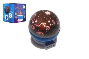 Projektor noční oblohy plast 14x11cm na baterie/USB se světlem v krabici 13x14x13cm