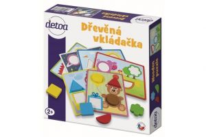 Vkládačka dřevěná v krabici 23x23x5cm 24m+