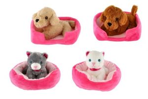 Zvířátko v pelíšku plyš 4 barvy 22x24cm 24m+