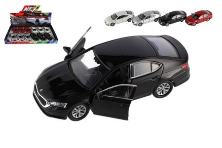 Auto Welly Škoda Octavia (new generation) kov/plast 12cm 4 barvy na zpětné natažení