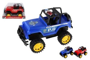 Auto policie terénní plast 22cm na setrvačník asst 2 barvy v krabičce
