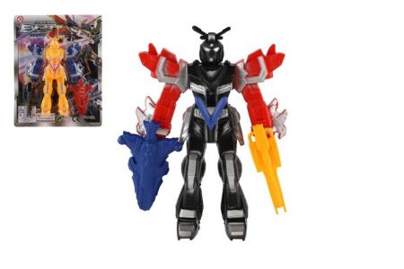 Robot figurka plast 15cm asst 4 barvy na kartě