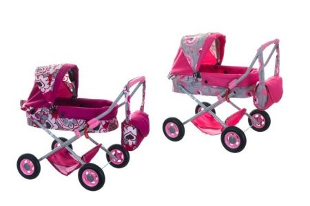 Kočárek Ewa hluboký 35x54x53cm pro panenky asst 4 barvy