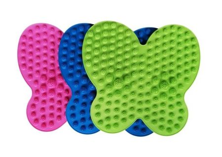 Podložka na masáž nohou plast 36x38cm 3 barvy v sáčku