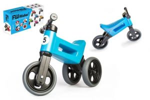 Odrážedlo modré FUNNY WHEELS 2v1 výška sedadla nastavitelná 28/31cm nosnost 50kg 18m+ v kr