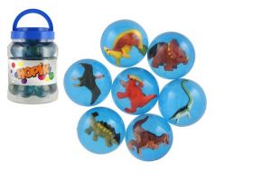 Míček/hopík s dinosaurem 4cm mix druhů