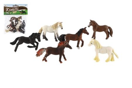 Kůň malý 6ks plast 6-7cm v sáčku