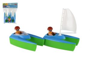Boaties loď sada 2ks plast 17cm s figurkami 2ks v sáčku 24m+